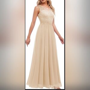 Elegant Cream Lace Kids Formal Gown